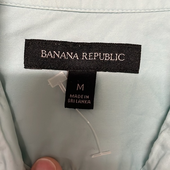 Banana Republic size medium teal button down shirt - Picture 3 of 6